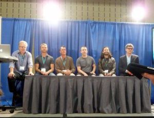 Panelists from left: Ryan, Wolf, Smith, Max, Durant, Miller.